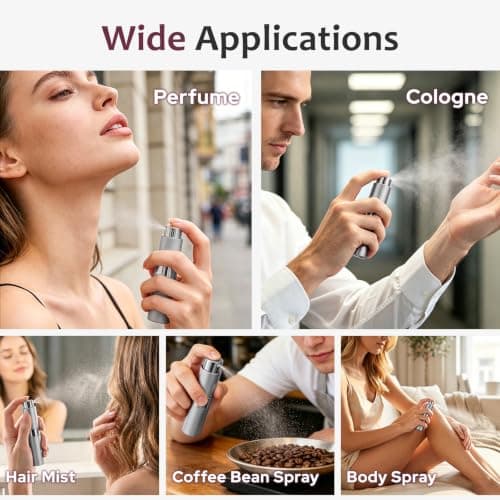 Toureal Travel Perfume Atomiser Refillable, 8ml Atomiser Spray Bottle,White — view 6