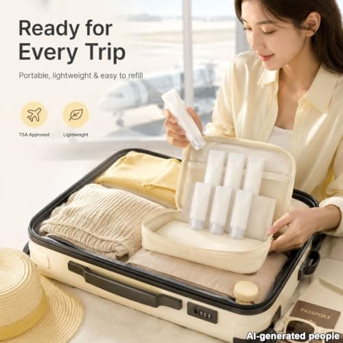 Thfaeyta 6 pcs Travel Bottles for Toiletries Clear Travel Toiletry Bottles — view 3