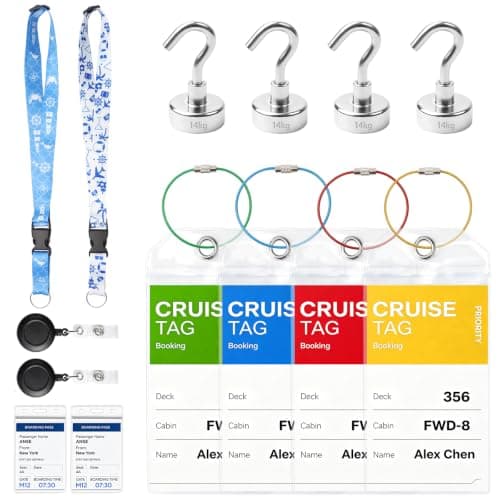 18Pcs Cruise Luggage Tag Holder, Cruise Essentials for All Lines