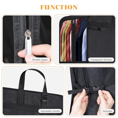 KEEGH 50 In Suit Carriers for Men for Travel with Handles & Buckle Straps — view 6