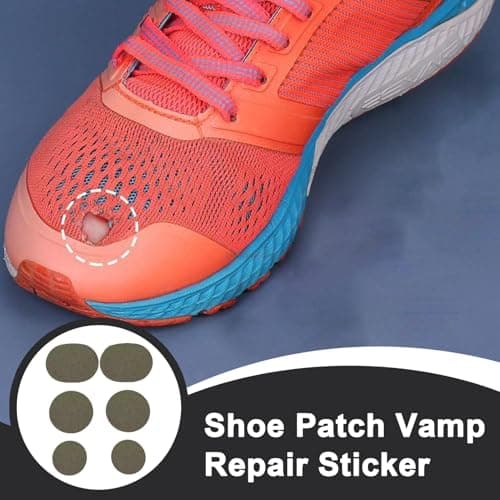 Shoe Patch Vamp Repair Sticker, Sticky Shoes Insoles Heel Protector, Heel Hole Repair Patches, 6 Pieces, Breathable, Toeburst Prevention Design, Multi-Purpose for Clothes Andgear — view 2