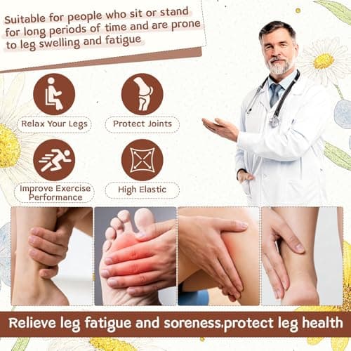 Zuimei 4 Pair 15-20 mmHg Plus Size Compression Socks for Women Men — view 5