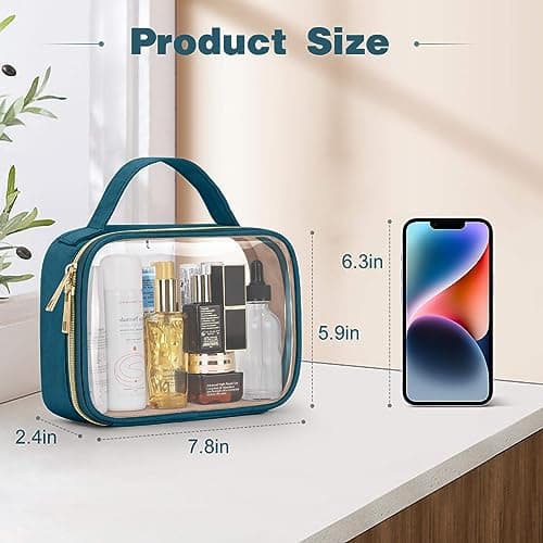 Clear Toiletry Bag - 2 Pack TSA Approved Clear Makeup Bags for Travel — view 3
