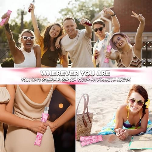 Secret Flask Best Hidden Alcohol Containers Discreet Festival Hidden Flasks for Women with 5 Pcs 25ML Tubes and 20 Pcs Tampon Wrappers Perfect for Parties and Events Sneak Alcohol — view 5
