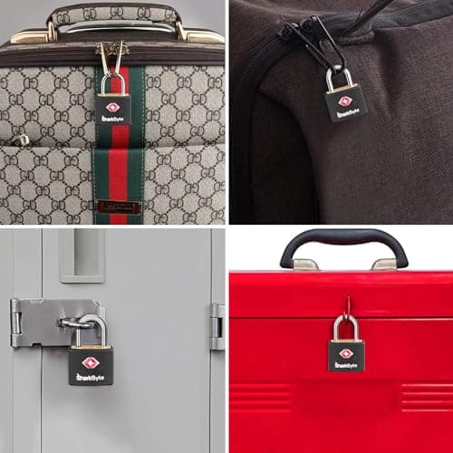SharkByte TSA Approved Luggage Locks with Keys [2 Pack] Key Travel Locks, Suitcase Padlock, Small Keyed Luggage Locks, Gym Lockers, Laptop Bags, Suitcases, Backpacks, Travel Bags Zippers, Mini Locks — view 5