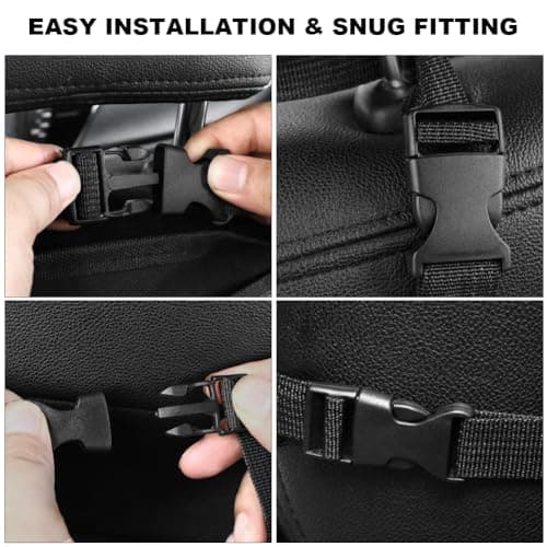 URAQT Car Organiser, Back Seat Organizer with Waterproof Kick Mats, Kids Toy Storage, Tablet Holder, Family Car Accessory (1 pc) — view 2