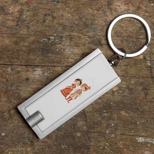 Azeeda 'Indian Wedding Couple' LED Keyring Torch (KT00047536) — view 6