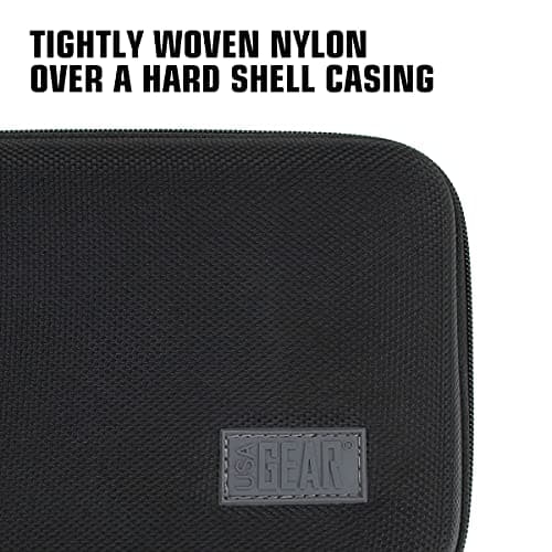 USA GEAR GPD Pocket Mini Laptop PC 7 Inch Hard Case Storage Travel Case - Compatible with 7 Inch Small Notebook UMPC Computer, GPD Win Mini, and more - Water Resistant Exterior, Mesh Pouch (Black) — view 5