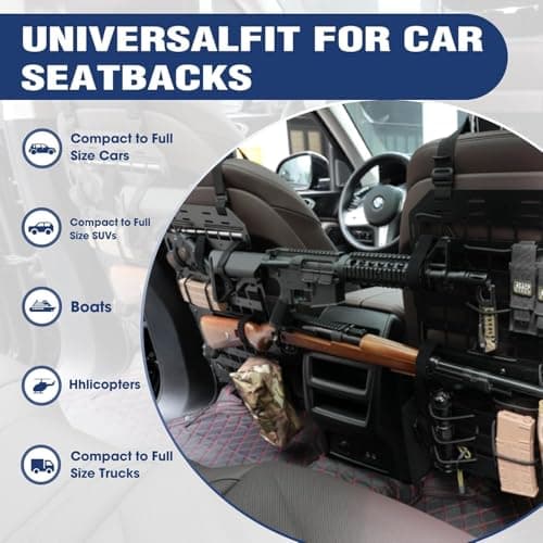 BOOSTEADY 2 Tactical Seat Back Organizer, Rigid Molle Seat Back Organizer, Aluminum Alloy Molle Seat Back Panel,Universal Car Seat back organizer for Vehicle Car Truck Modular Storage & Display — view 2