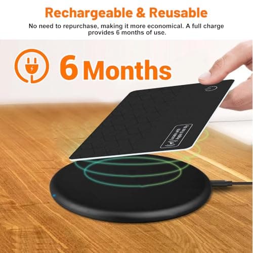 Air Smart tag Tracking Card, [iOS MFi Certified] Rechargeable Credit Card Tracker 1.6mm Thin Smart Bluetooth Tags Card Compatible with iOS Find My App, Wallet & Luggage Item Locator — view 6