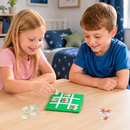 GoBene Tic Tac Toe Jungle Animals Game Set (16 Pcs) Kids Party Bag Fillers — view 6