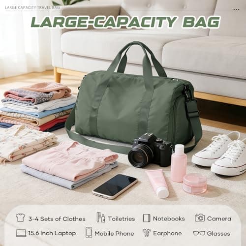 WEPLAN Gym Bag Womens Men Sports Duffle Bag Travel Duffel Bags Weekend — view 4