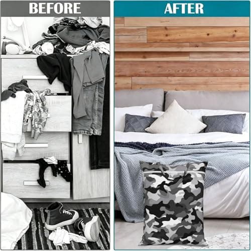Black Grey White Camo Travel Laundry Bag With Handle, 1 Pc Large Waterproof Dirty Clothes Bags With Zipper, Foldable Swimsuit Workout Bag Washable Wet Clothes Storage Organizer For Dorm — view 4