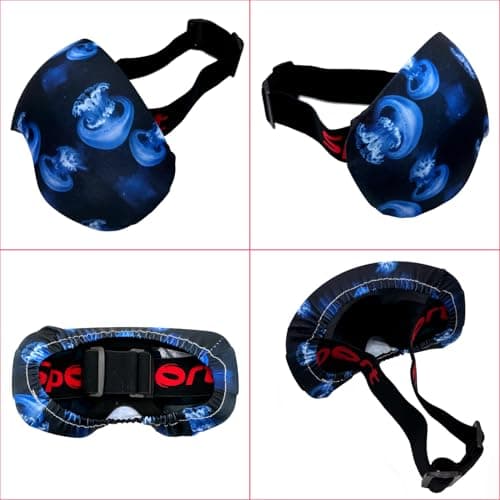AMMKRO Ski Snowboard Goggle Cover Sleeve Protective Goggle Cover Ski Goggle Cover Protectors Lens Scratch Dust Protection for Travel Storage Accessories (Jellyfish) — view 2