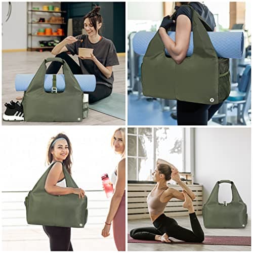 sportsnew Large Gym Bag for Women Lightweight Yoga Tote Bag with Mat Holder — view 6