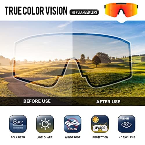 konqkin Cycling Glasses-Sports-Sunglasses-Mens-Womens-Polarised-orange — view 6