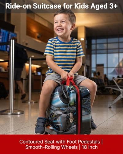 Fast Forward Cars II 18 Inch Ride On Luggage, for Kids, Ages 3 — view 3