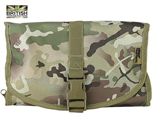 Kombat British Army Combat Zip Compact Hanging Camo Travel Shave Wash Kit Roll Bag — view 5