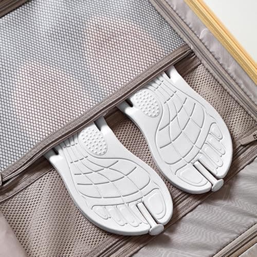 Portable Travel Slippers for Women and Men, Quick-Dry Shower Sandals with Non-Slip Rubber Sole for Indoor, Outdoor, Beach, Pool, and Spa Use, Lightweight and Foldable Design (White, 10.5) — view 2