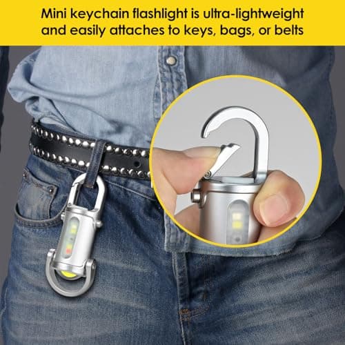 Super Bright 1200lm Mini Keyring Torch,Rechargeable LED Keychain Flashlight — view 4