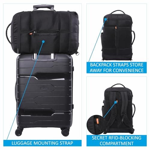 Aerolite 55x35x20cm 39L Cabin Luggage Backpack, Fits 15in Laptop, x2 — view 5