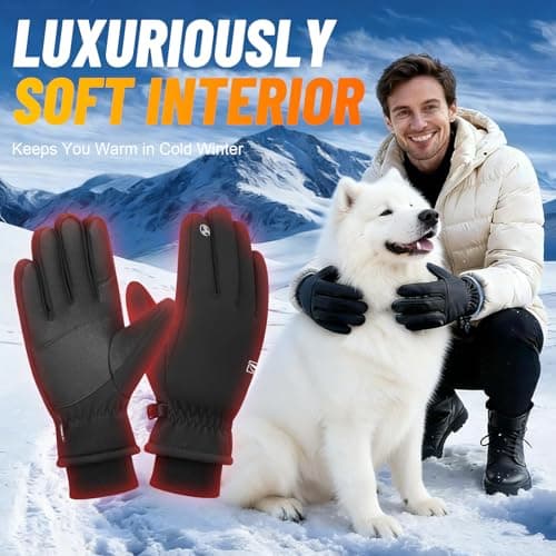 TOLEMI Winter Gloves, -20℉ Coldproof Ski Gloves 3M Thermal Gloves Touchscreen Gloves Snowboarding Insulated Gloves for Cycling Running Climbing Hiking Outdoor Sports — view 4