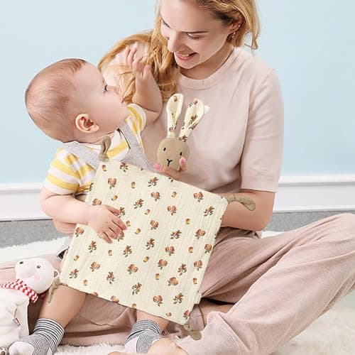 Bunny Security Blanket Cotton Breathable Lovely Rabbit — view 3