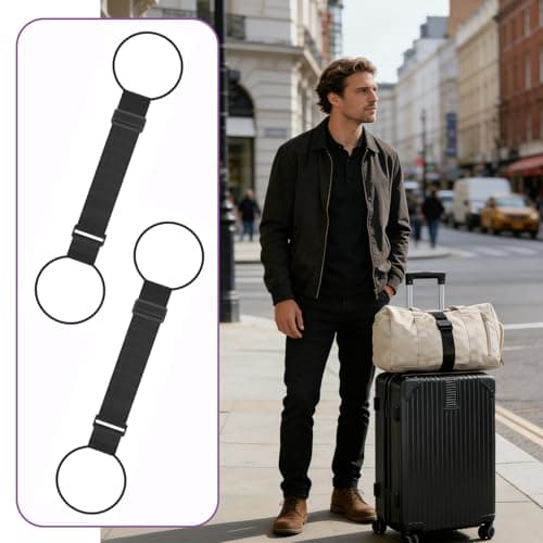 4PCS Luggage Connector Straps for Suitcases, Multi Use Adjustable Luggage Connector Straps, Luggage Straps for Suitcases Secure Extra Bags During Travel — view 5
