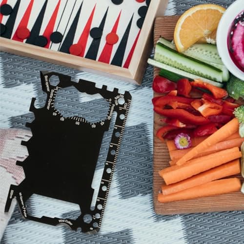 Rumyve 46 in 1 Multi-Tool Card, Stainless Steel Portable Gadget, Outdoor Camping Multi-Tool Accessory, Good for Gifts — view 4