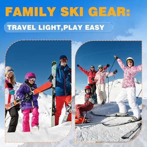 JaunniQir Ski Carrier Strap with Padded Shoulder 1Pcs Ski & Pole Carrier — view 6