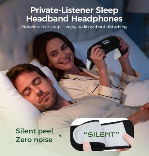 MUSICOZY Sleep Headphones Upgraded BT.5.4 Silent Velcro Headband Headphones — view 3