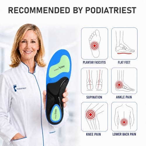 VivoFoot Plantar Fasciitis Orthotic Arch Support Insoles - Foot Pain & Fatigue Relief, Breathable Shock-Absorbing Support Inserts for Walking, Work, Running & Everyday Shoes (L:29cm) — view 2