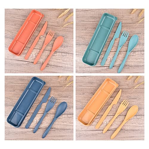 4Pcs Plastic Travel Cutlery Set, Utensil Set for Camping Lunch Box — view 6