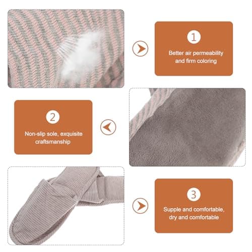 HEANUJJ Portable Foldable Travel Slippers for Men and Women Lightweight Cotton Thin Sole with Storage Bag for Travel and Indoor Use — view 4