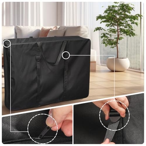 1 PC Large Outdoor Folding Chair Storage Bag, 600D 110x74x28 CM, Black — view 2