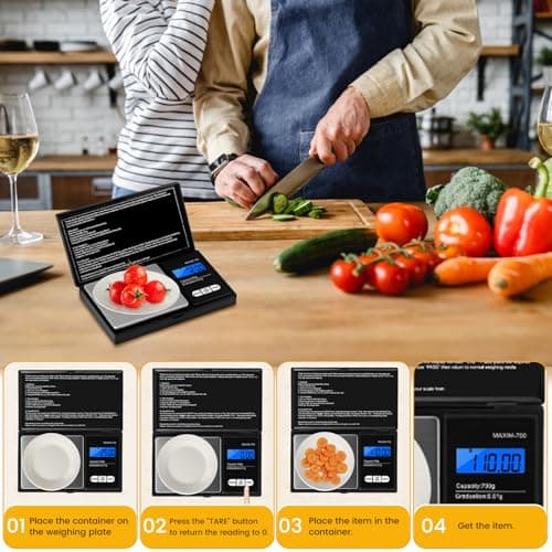 Oderra 700g x 0.01g Precision Mini Scale Portable LCD — view 5