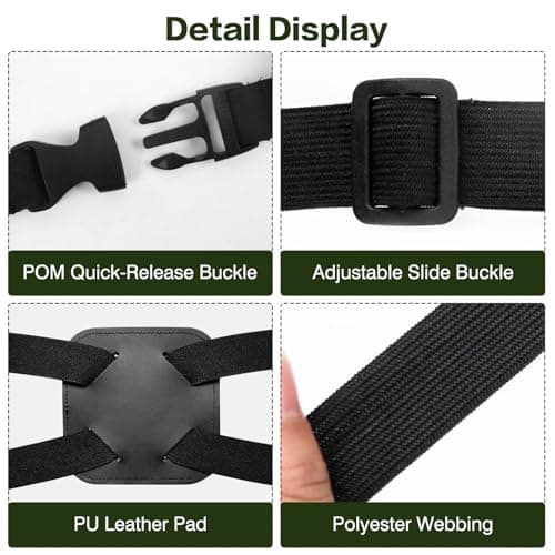 IONEKIUK 2 Pack Luggage Straps Adjustable Suitcase Connector Belt Black — view 6