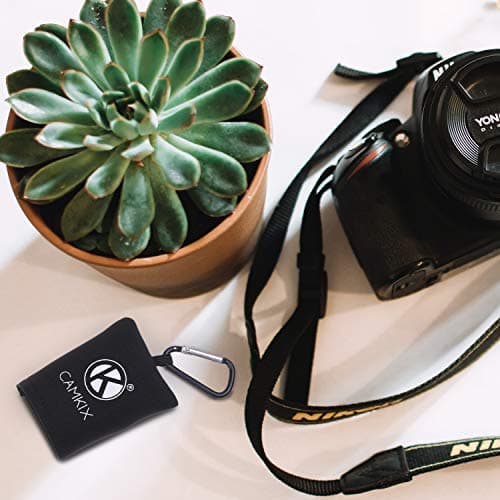 Camkix Cleaning Cloth with Open Bottom Pouch and Carabiner - 4 Pack - Pull Out Microfiber Cloth (7.9" x 7.9") - For Delicate Surfaces and Sensitive Optics - Glasses, Camera Lenses, Gadget Screens — view 5