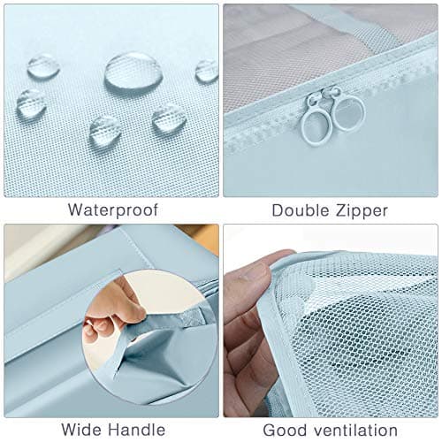 Packing Cubes for Suitcase,Geediar 9 PCS Travel Luggage Packing Organizers Waterproof Travel Essentials Clothes Shoes Cosmetics Toiletries Storage Bags(b-Blue)… — view 5