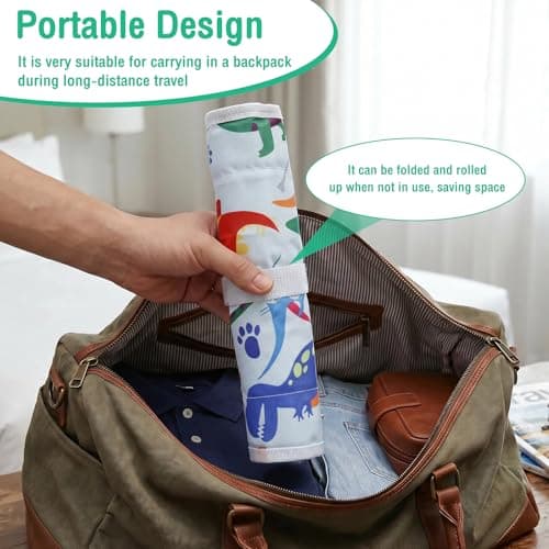 Bpyhebe Airplane Tray Cover Kids, Car Seat Tray with Transparent Tablet Pocket for Kids Travel, Toddler Airplane Travel Essentials(Dinosaur) — view 3