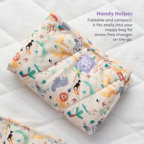 Bambino Mio, Baby Changing Mat (Safari Squad) Travel Nursery Change Mat (60cm x 40cm Open / 20cm x 15cm Folded) — view 5