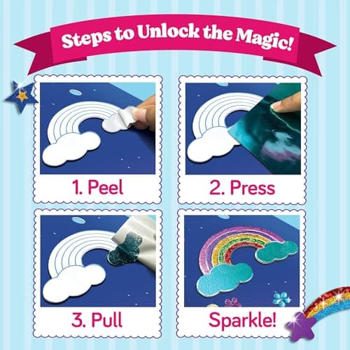 Funcils Foil Art Craft Kit - Unicorn & Princess Sticker Activity for Kids — view 3