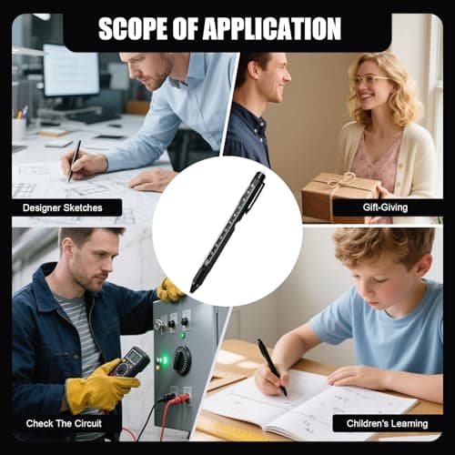 Gifts for Men, 9 in 1 Multi Tool Pen with LED Light, Screwdriver, Stylus, Ruler, Level, Corkscrew, Cool Gadget for Him, Stocking Fillers, Mens Birthday Gifts, for Dad, Husband, Boyfriend — view 4
