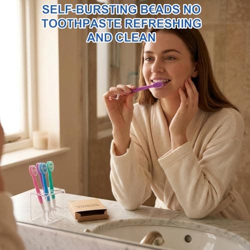 Mini Toothbrush, 24 PCS Quick Oral Care Solution Portable Travel Toothbrushes, Individually Wrapped Dental Hygiene Kit for On-The-Go, Toothbrush Set for Travel Hotel and Outdoor Activities — view 4
