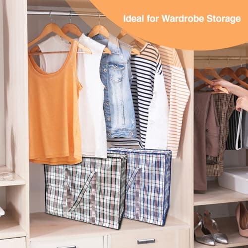 ANSIO Large Laundry Bags, Storage Bags, 80x30x60cm, Assorted 10 Pack — view 5