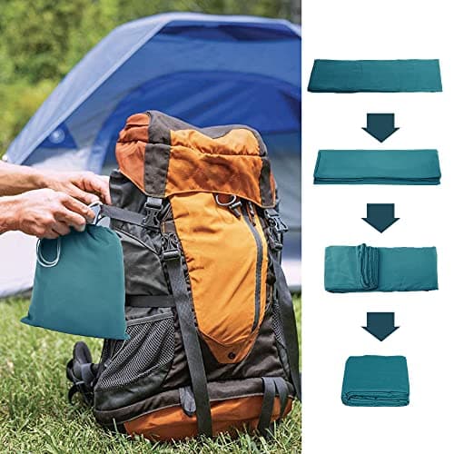 Plliocse Sleeping Bag Liner Travel Sheet Sleeping Bag, 75 x 210 cm Sleeping Bags Liners with Pillow Pockets for Adults, Travel, Hotels, Business Trip, Camping (Blue, 75cm x 210 cm) — view 5