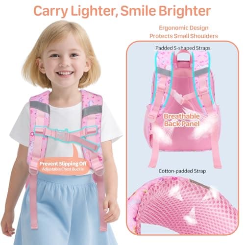 Bagseri Kids Backpack for Girls - 15L School Bag for Kids 4-8 Years — view 5