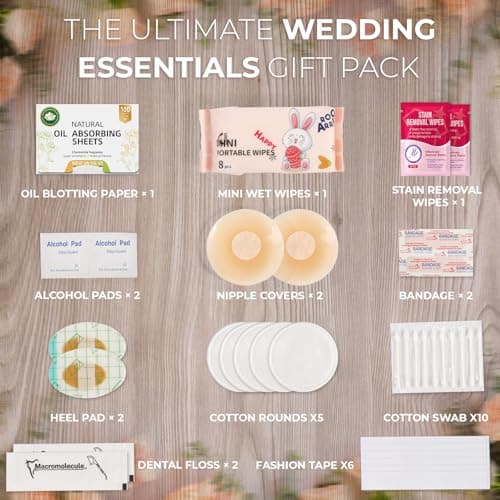 AOLRNALI Bridal Emergency Kit for Wedding Day, Wedding Essentials Survival Set for Team Bride, Must-Have 30+ Essentials Travel Kit with Makeup Bag — view 4