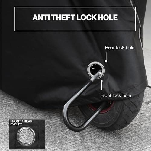 TeamObsidian Bike Cover - Outdoor Bike Storage, Bicycle Transportation or Travel Covers - Waterproof eBike Protection - For 1 to 3 Bikes - Heavy Duty Ripstop 300D Oxford Material — view 4