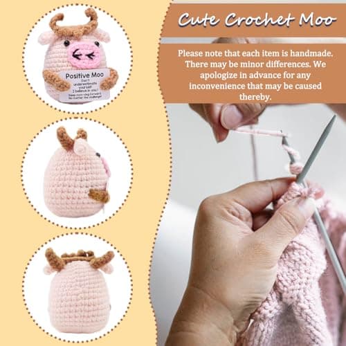 Positive Moo Good Luck Gifts Exam Results Gifts Positive Crochet Animals — view 4